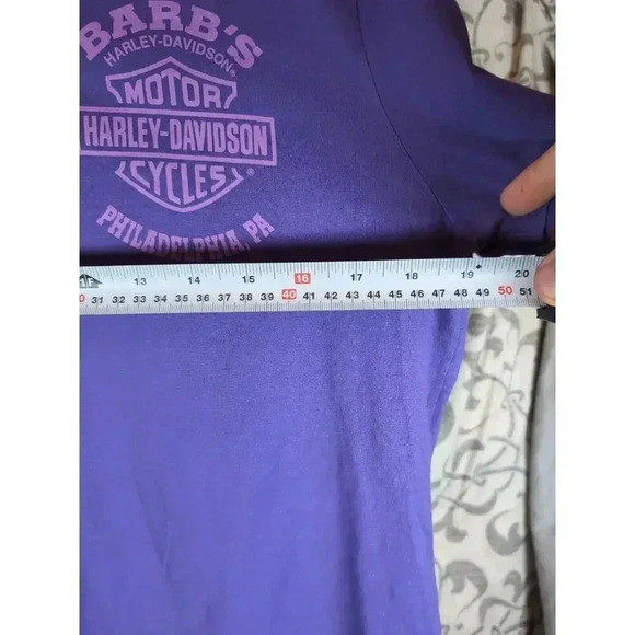 Womens Large Barb's Philadelphia Harley-Davidson Short Sleeve T-Shirt - Picture 5 of 7